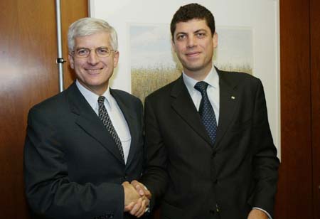 Minister Milen Veltchev and Jerald Shiff