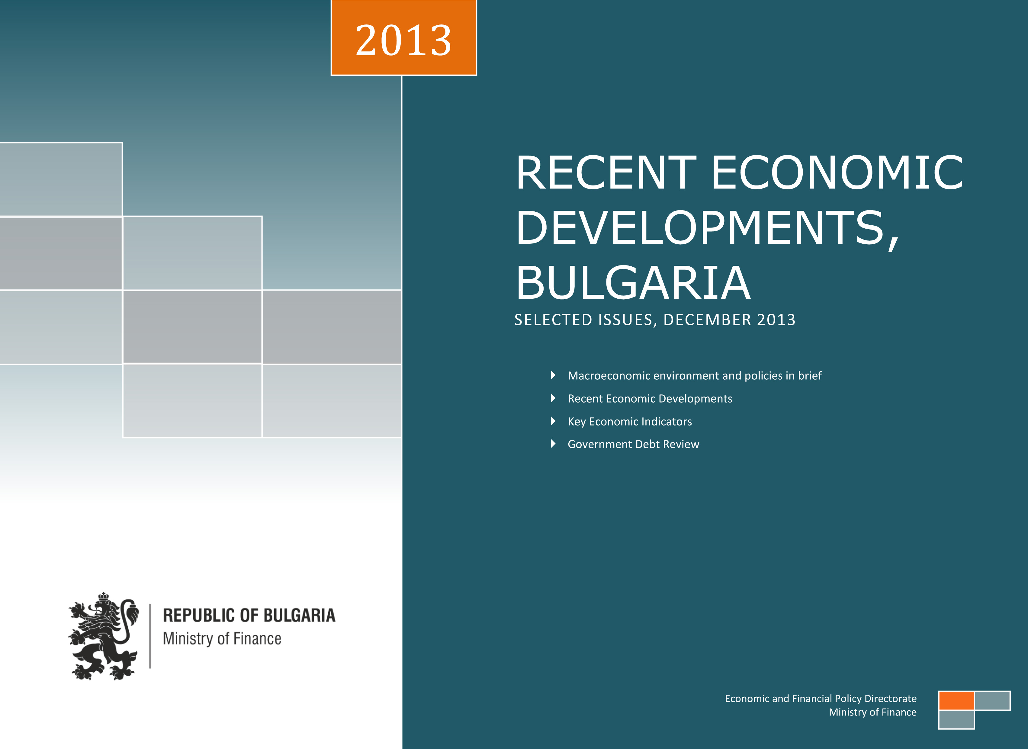 MONTHLY ANALYSIS OF THE CURRENT DEVELOPMENT OF THE BULGARIAN ECONOMY AS OF END-DECEMBER