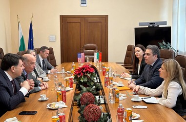 Meeting between the minister of finance Mr. Assen Vassilev, H.E. Kenneth Merten, U.S. Ambassador to Bulgaria, H.E. Ambassador George Tsunis, U.S. Ambassador to the Hellenic Republic